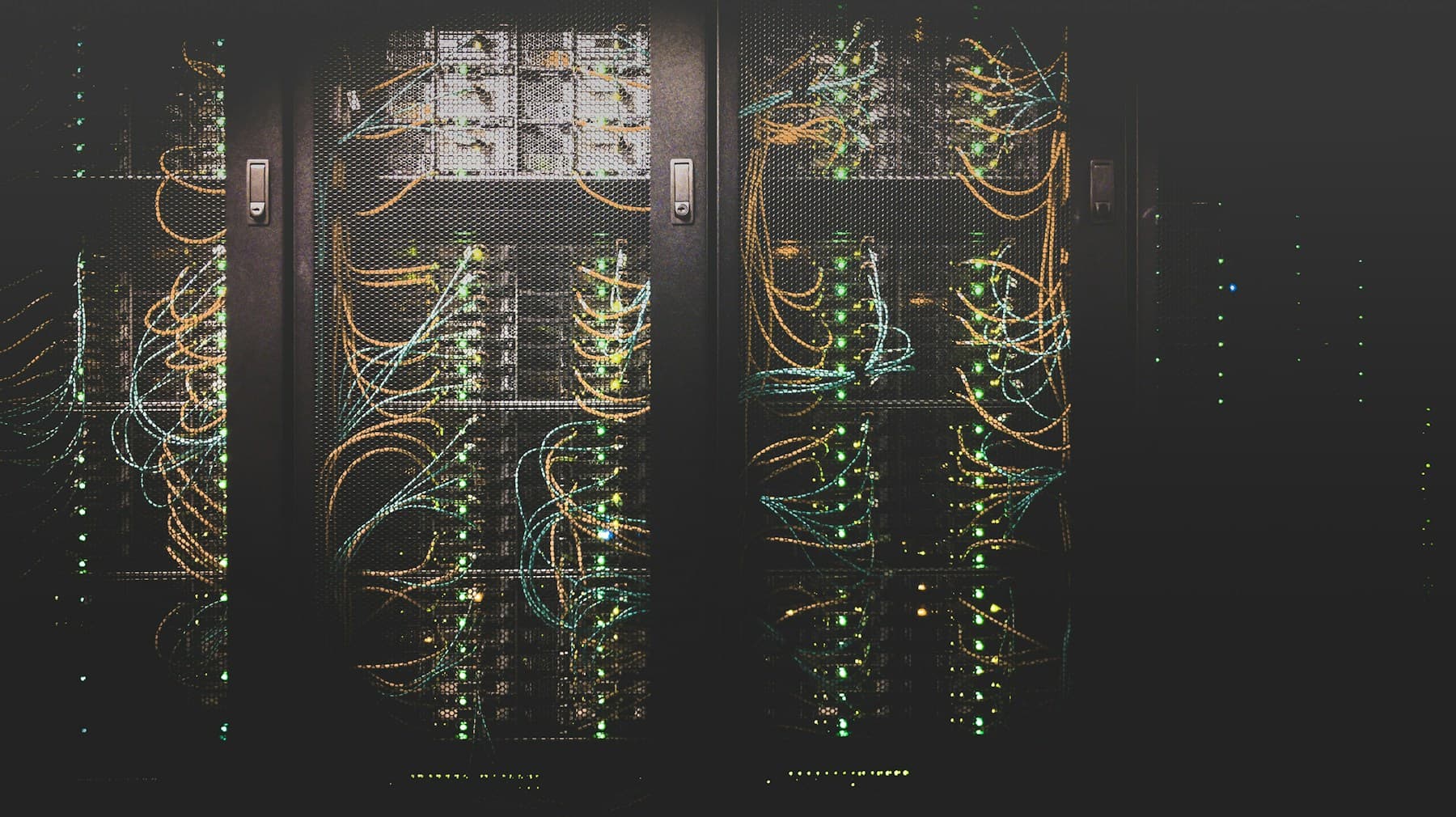 Enterprise networking equipment in server racks